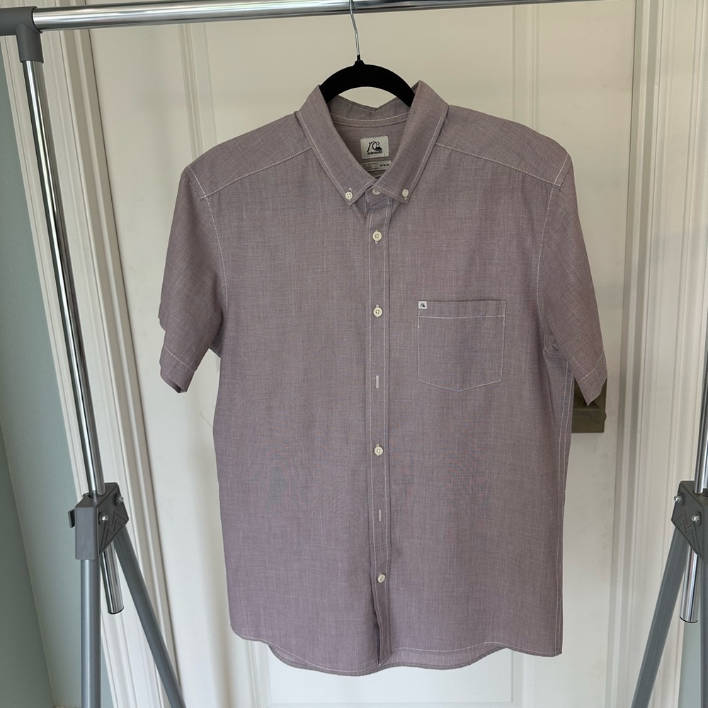 Quiksilver Purple Casual Button Down Shirt